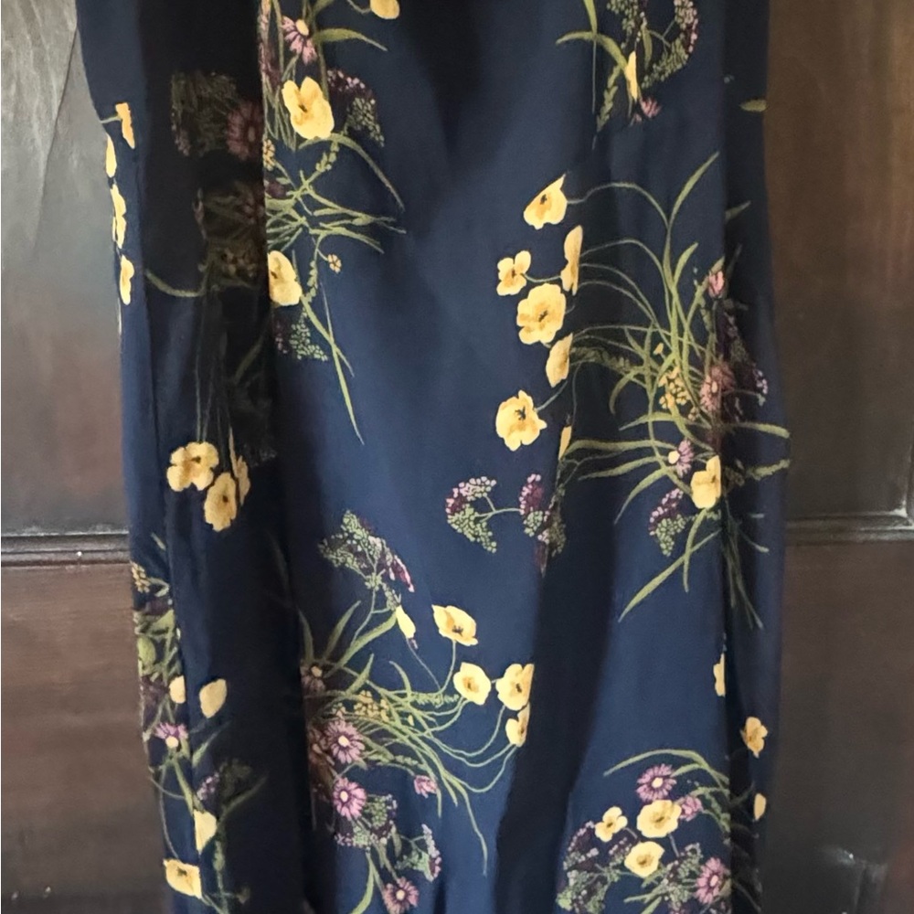 Reformation Navy Floral Midi Dress - Picture 2 of 6